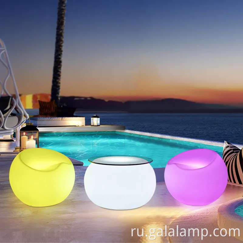 Современный светодиодный круглый стул и набор стола